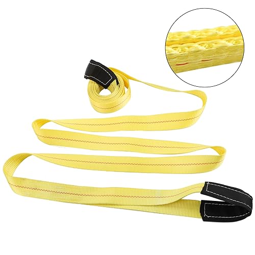 Miniatura 4 de TOPZEA Paquete de 2 correas de elevación de 20 pies x 2 pulgadas, correa de remolque de grúa de nailon resistente con bucle de extremo, correas de