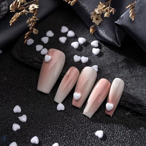 100Pcs Rhinestone Nail Jewelry Sweet And Lovely Colorful 3D Dangle Nail Art Charms Gold Silver Heart Pearl Shiny Nail Resin Peach Heart Jewelry White Love Three-Dimensional Nail Accessories Ins #TOP1