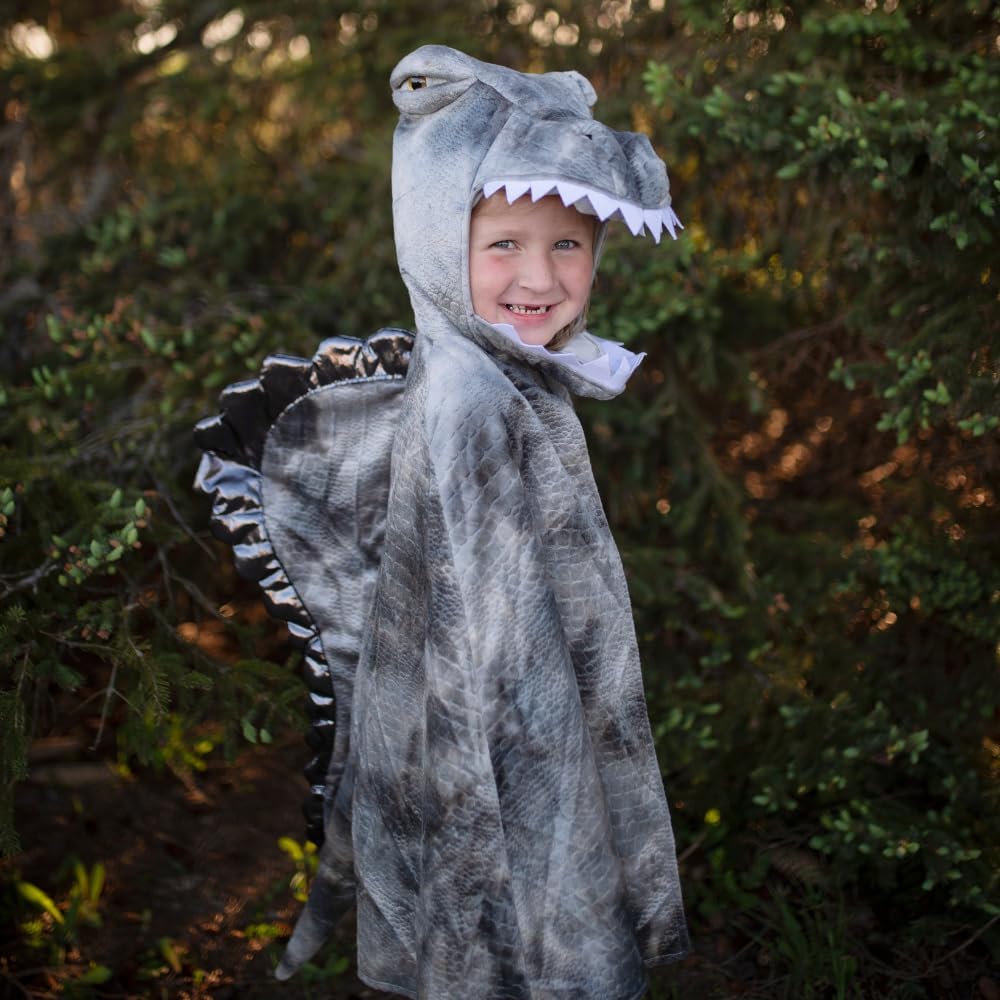 Great Pretenders Grandasaurus Spinosaurus Cape, Grey, Size 4-6, 56835, Kids Dinosaur Costume