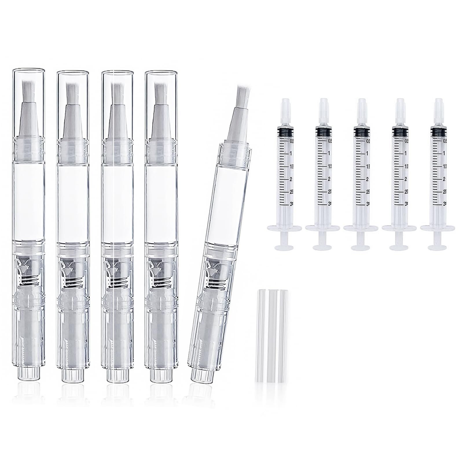 SHCHME 10PCS Touch Up Pen, Paint Touch Up Pen Refillable for Walls, 3ml Transparent Tube with Burshes for Drywall Furniture Repairs (10PCS)