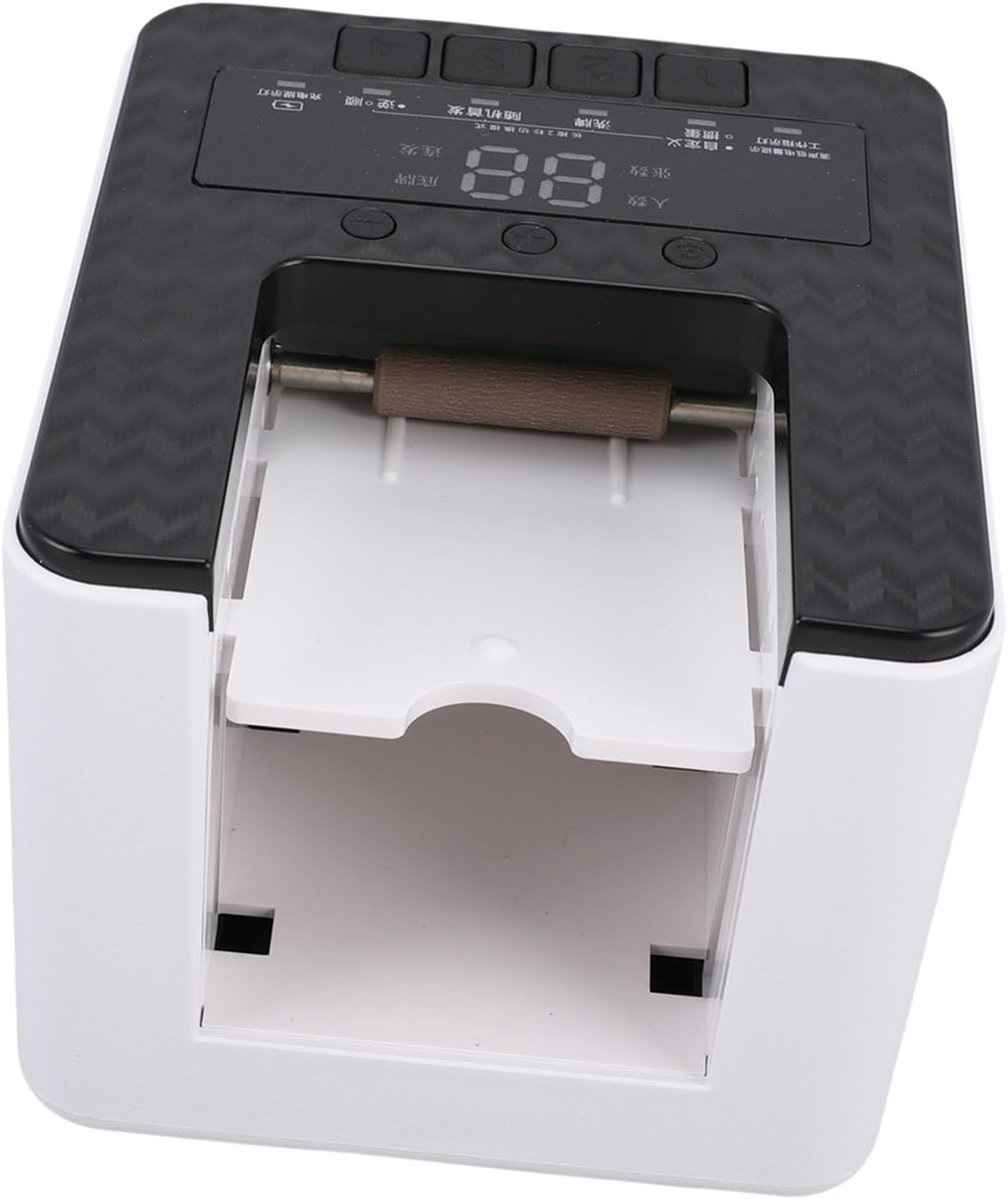 Yunseity Automatic Card Shuffler Dealer, 2 in 1 360 180 Rotating 8 Players 4000mAh Rechargeable Battery, with Expandable and Open Tray Design, for Poker Blackjack Game
