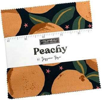 Peachy Charm Pack by Jessica Rose, 42 5-Inch Precut Fabric Quilt Squares