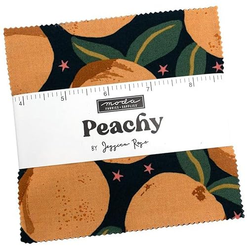 Peachy Charm Pack by Jessica Rose, 42 5-Inch Precut Fabric Quilt Squares