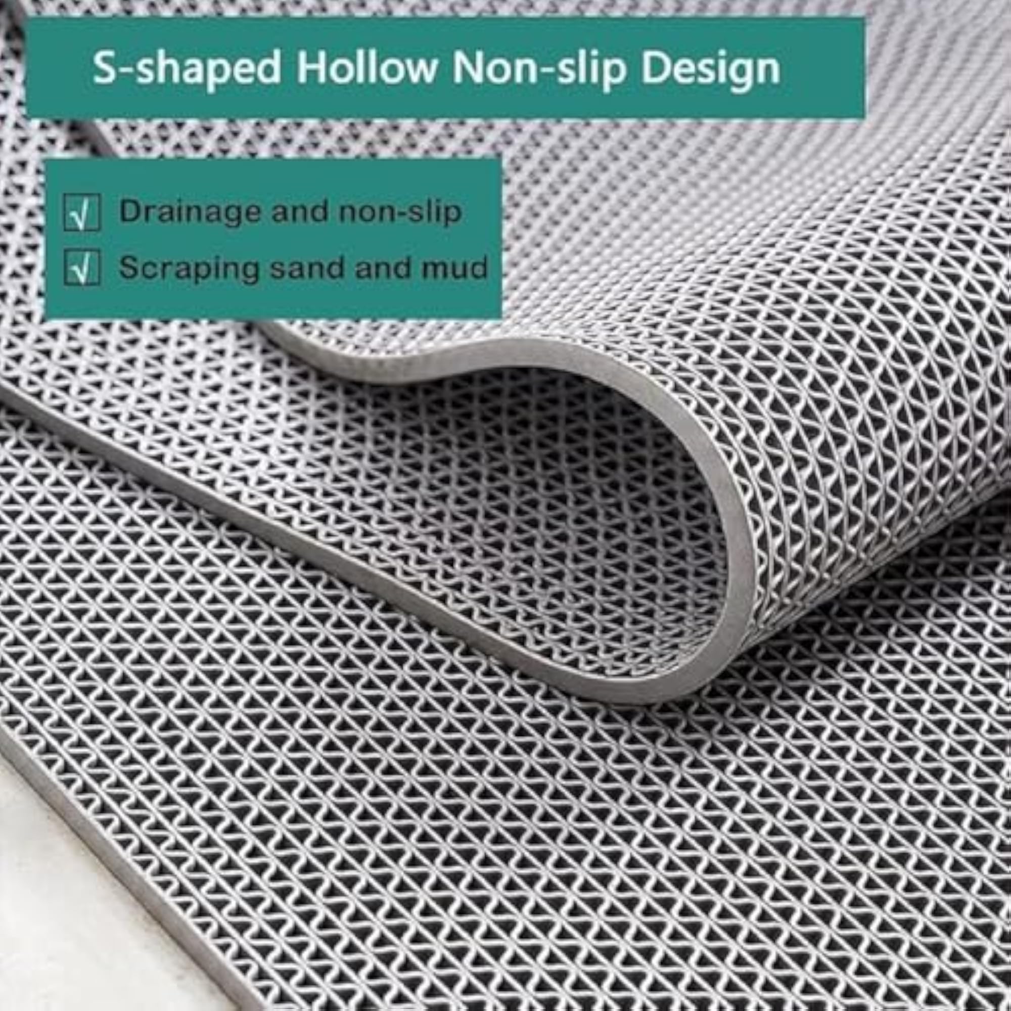 Multipurpose Waterproof PVC Rubber Mat, Non-Slip