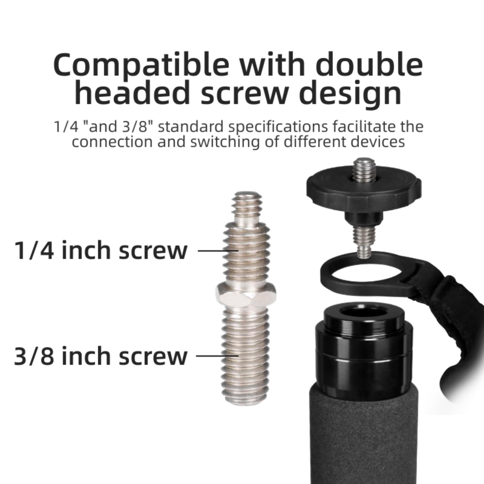 Base de trípodes monopié de carbono de 65 pulgadas para cámara DSLR tornillo de 1/4 3/8 y patas abatibles, accesorio de fotografía