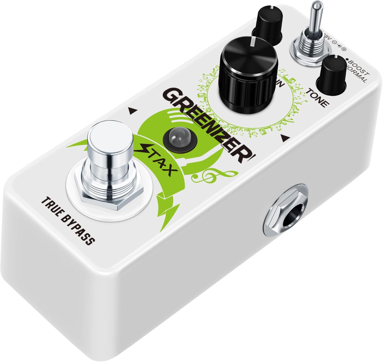 STAX Guitar Greenizer Pedal Analog Vintage Overdrive Effects Recreation of 70's Tube Scream Cloned Tone Mini Size True Bypass