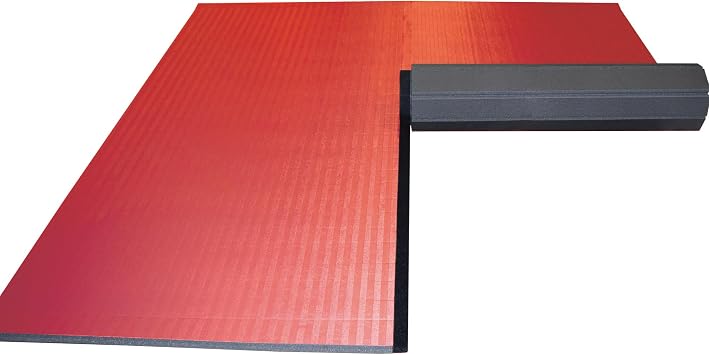 Dollamur 10x10x1.25" Jiu-Jitsu Mat, Red, Tatami, FLEXI-Connect