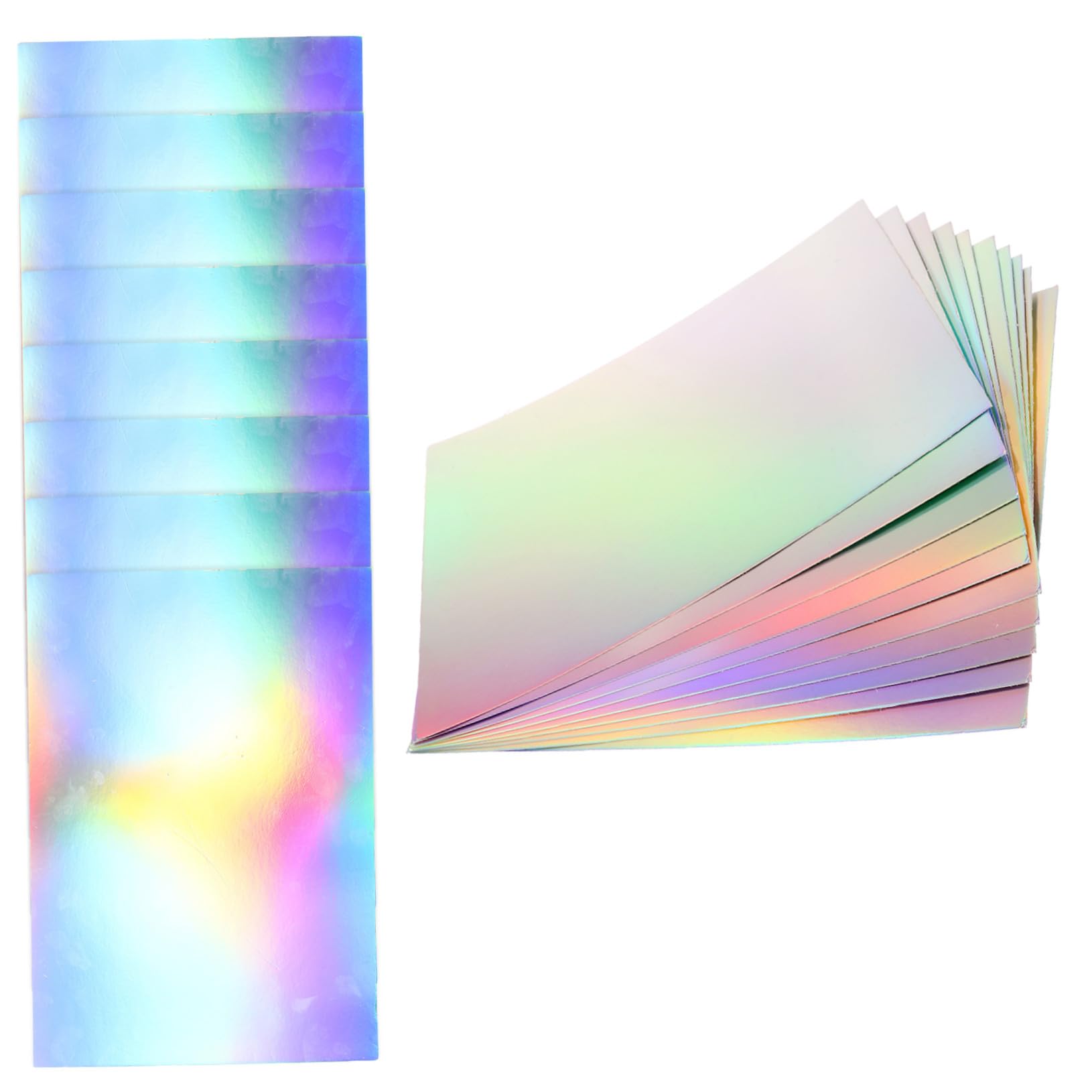 GALPADA Papel Decorativo Holográfico A4 para Manualidades Niños 50 Piezas Multicolor Cartón Liviano DIY Álbumes Escolares Obsequio Navidad