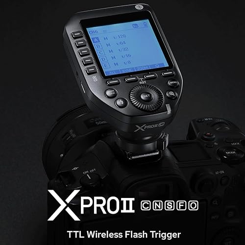 Miniatura 2 de Godox XproII-S TTL 2.4G Sincronización inalámbrica de alta velocidad 18000s, 11 funciones personalizables, 5 botones de grupo, 4 botones de función