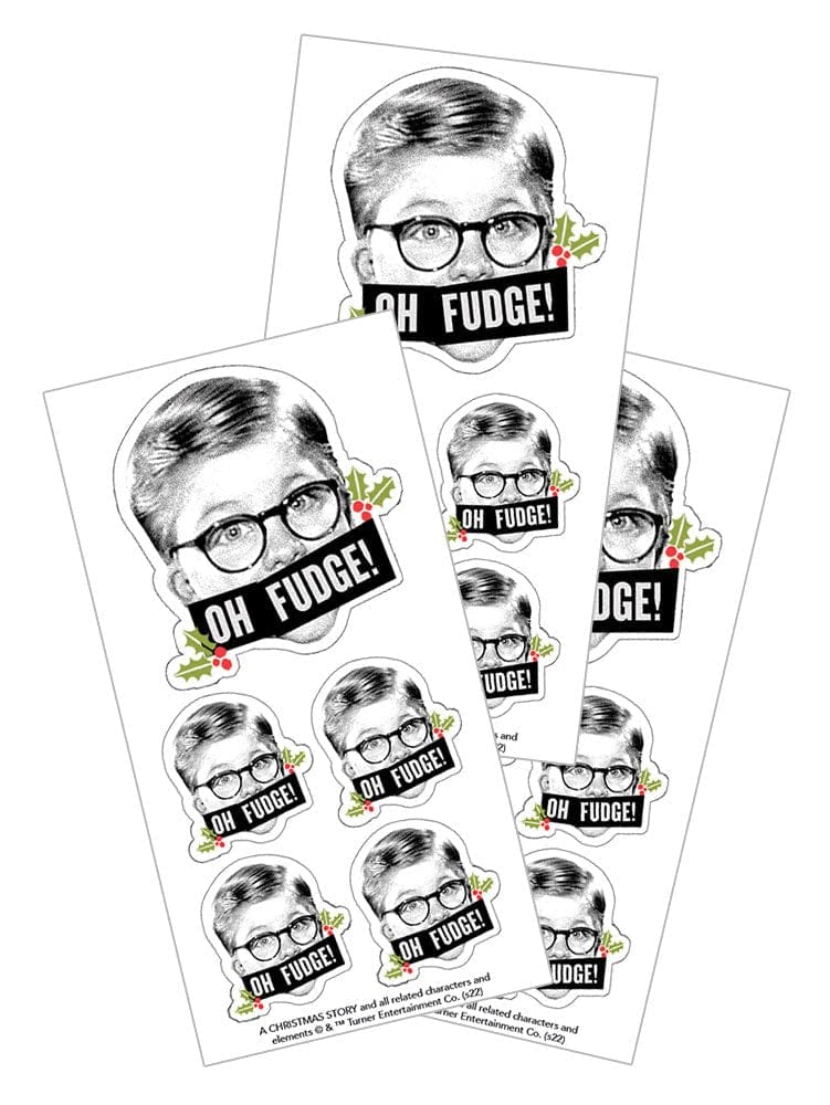 Paper House Productions A Christmas Story Oh Fudge Lot de 3 demi-feuilles d'autocollants pour loisirs créatifs, scrapbooking et collection