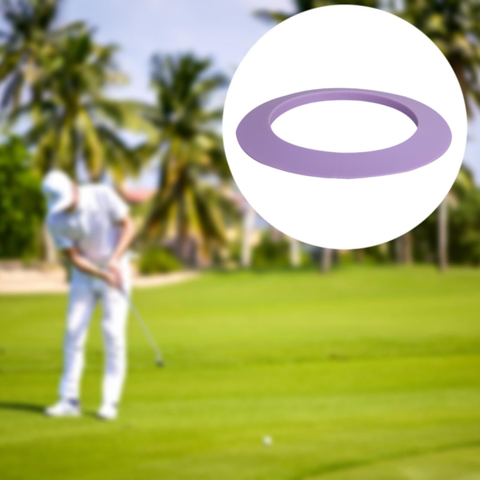YIJU Golf Putting Cup Ring Golf Trainer Accessories Indoor Outdoor Portable Putting Accuracy Training Aid for Adults Courtyard, Purple