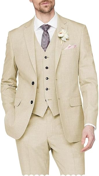 Mens Suit 3 Piece Slim Fit Suits for Men Formal Wedding Suit Groom Business Prom Tuxedo Dinner Party