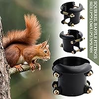 Vista 6 de Accesorio deflector de ardilla para casas de pájaros y poste de alimentación, tapón de hebilla montado para protector de casa de pájaros