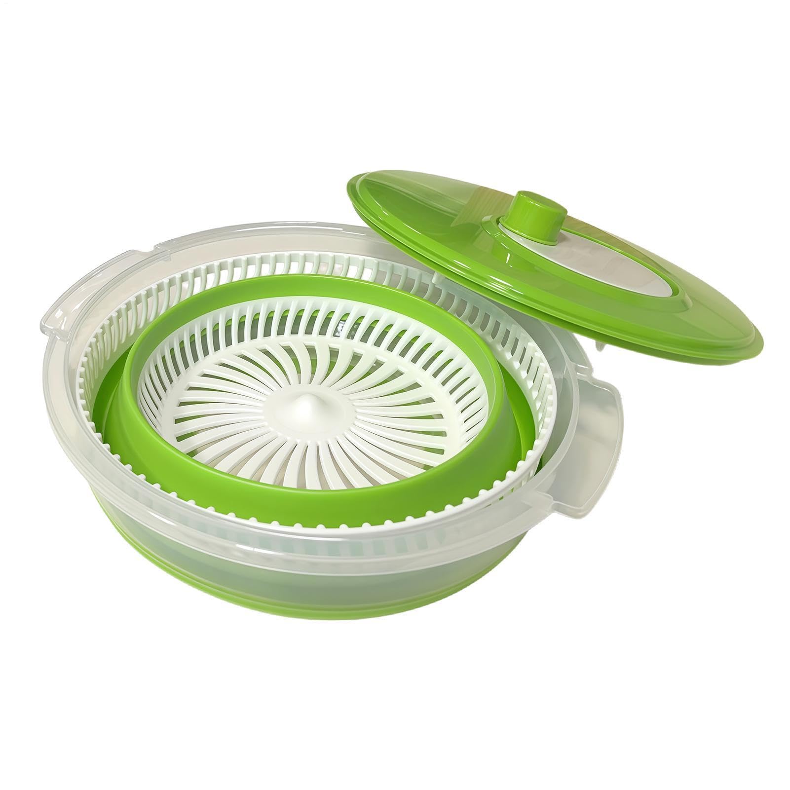 Spintastic - Escurridor para ensalada, limpiador de escurridor, manual portátil | Lavadora De Ensalada Colador Para Lavar Verduras-Frutas Bayas Productos Alimentos Cocina Casa