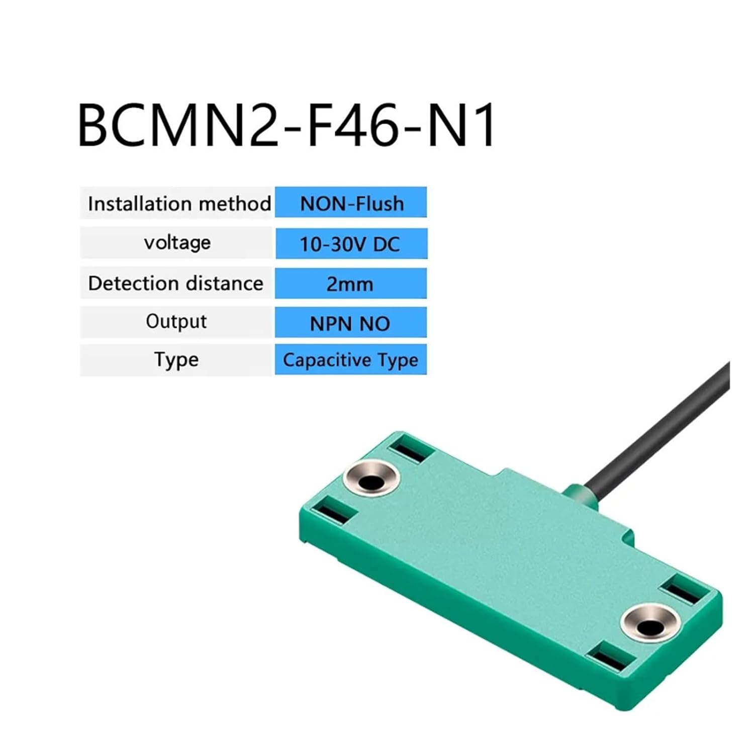 形MDE-Q5 全金属検出近接センサ | 近接センサ | 産機用 | 製品情報 | センサテック株式会社 センサの企画・開発・OEM CBN5-F46-E0、NPN PNP、10-30VDC、2-10mm 距離、フラットハウジング、容量性近接スイッチセンサー(2mm