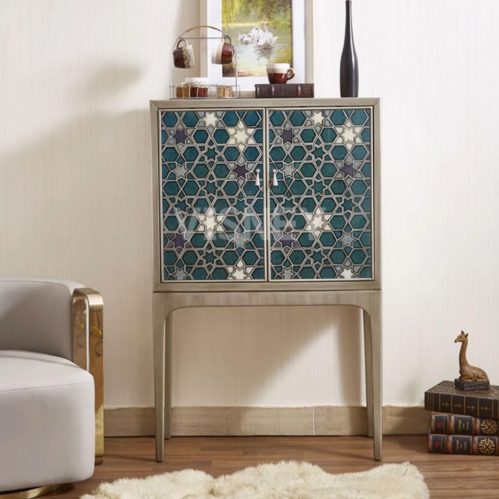 Bar Cabinet Household Wine Cabinet Decorative Storage High Cabinet Living Room Simple Storage Storage Cabinet Restaurant Sideboard Wine Cabinet with Storage, S82cm