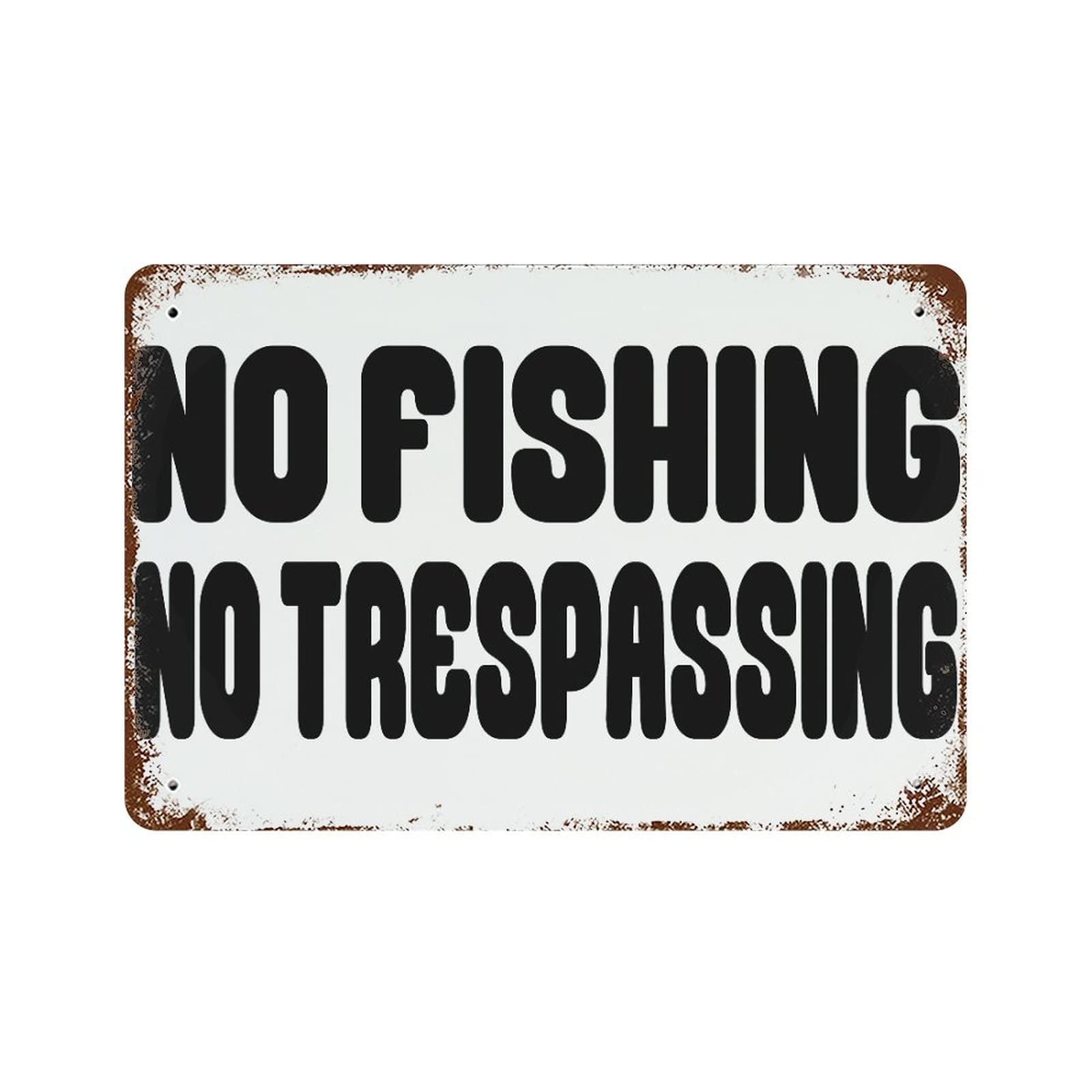 Panneau No Fishing alu pour personnaliser vos murs de garage vides