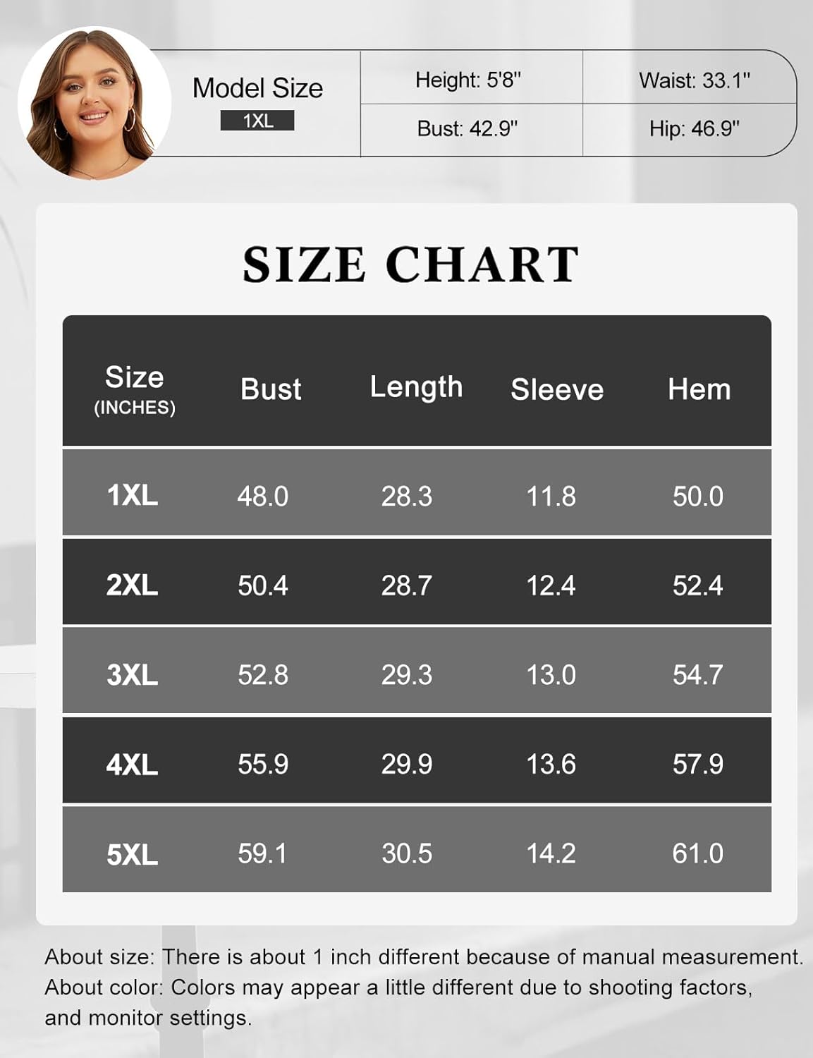 Tanst Sky Womens Plus Size Tops Short Sleeve V Neck Shirts Summer Casual Tunic Blouses XL-5XL - Image 6