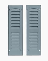 Vista 13 de Persianas para cobertizos con listones de 6 pulgadas de ancho x 21 pulgadas de alto, granate, para cobertizos, casas de juegos y gallineros, 1 par