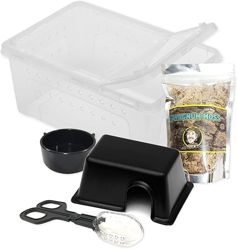 Miniatura 3 de Jungle Bob - Caja de terrario de reptiles de plástico transparente - Fácil transporte - Caja para hierbas pequeñas - Ventilación lateral - Vista