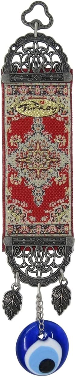 Jeannieparnell 353 - Lucky Evil Eye, Nazar Boncuk Tapestry Wall Hanging Gift for Protection & Good Luck, Mixed, 25L x 5W cm