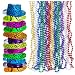 Party Favors - Neon Party Hats w/ Bead Necklaces (Total 48 PC) - Party Supplies by Tigerdoe