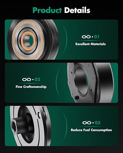 Miniatura 201 de SCITOO Compresor de CA para Acura TSX 2.4L 2004 2005 2006 2007 2008, CO 10849T Compresor de aire acondicionado con embrague 38810RBBA01 10360661