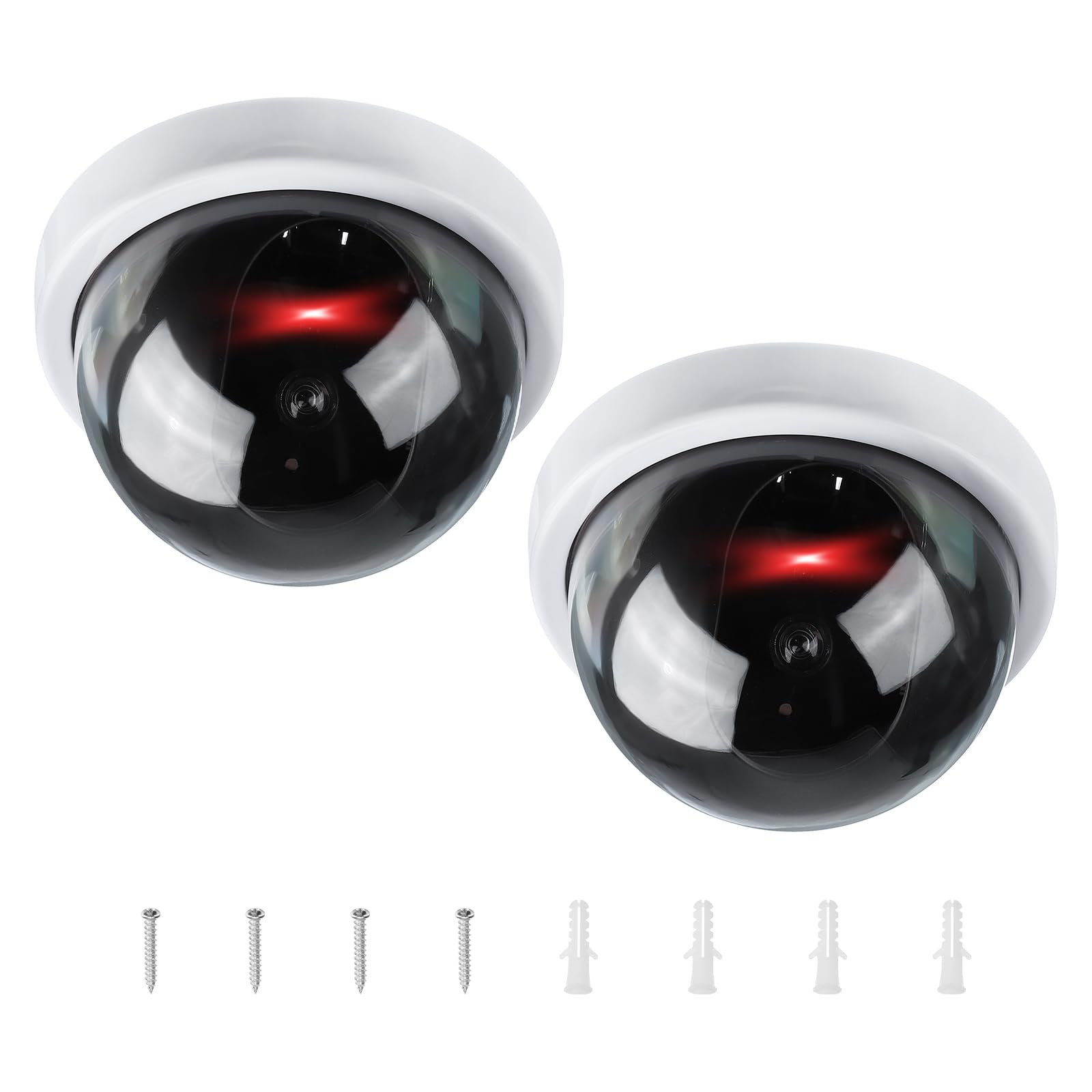 Caméra de sécurité factice extérieure PATIKIL avec lumière LED rouge clignotante