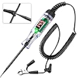 Heavy Duty Automotive Circuit Tester Test Light, 3-48V Digital LED Voltage Tester with Voltmeter, Dual Polarity Indicator and Stainless Probe for Car, Truck, RV, Boat Fuse Testing