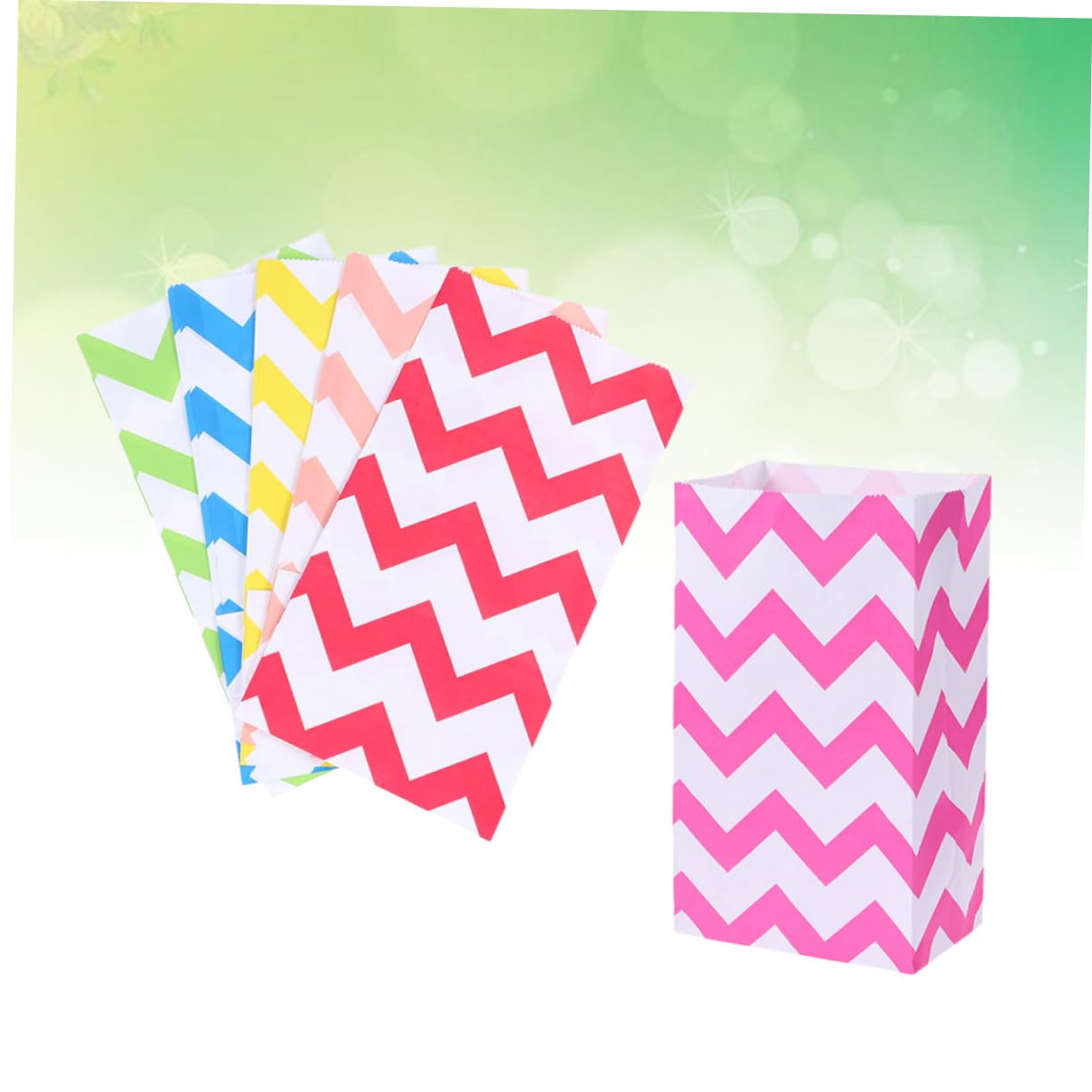 SOLUSTRE 60 Bunte Kraftpapiertüten aus Kraftpapier mit Griffen Recycelbar als Kekstüten oder Brottüten für Party und Backverpackungen
