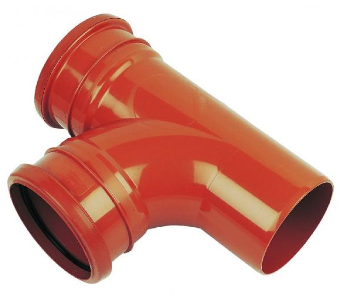 Floplast Brown Underground Drain 110Mm 87.5' Double Socket Junction