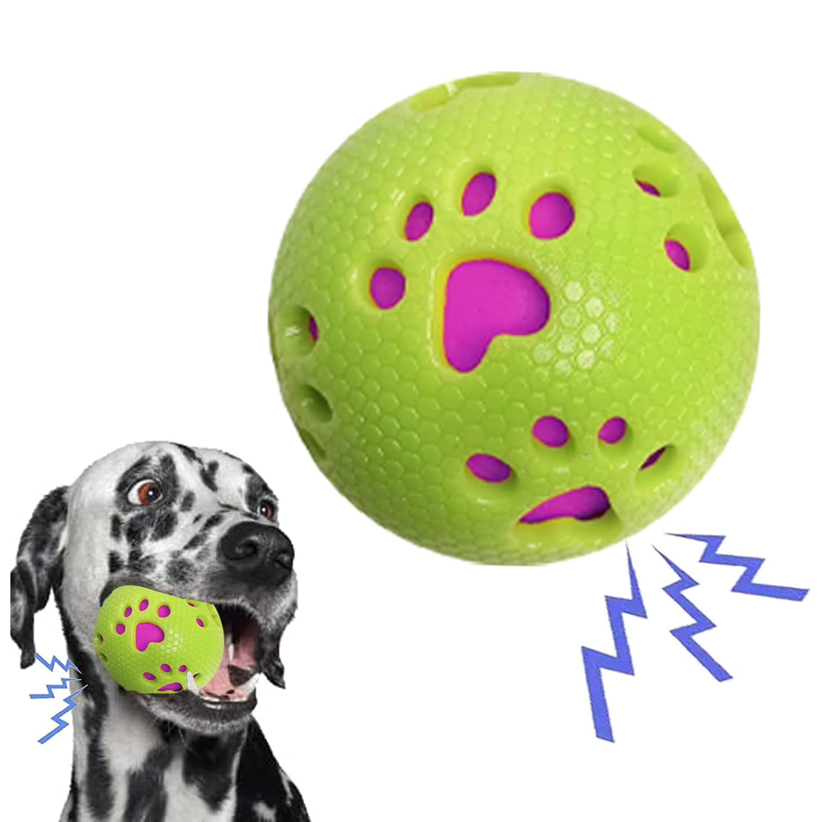 emily pets Squeaky Balls for Dogs, Dog Balls for Small MediumBreed, Cleans Teeth for Healthier Gums, Food Grade TPR Durable Bouncy Teeth Cleaning Fetching Training Pet Toy for Dogs,2.4 Inch(Green) (B0B8CNYS8P) Amazon Price History, Amazon Price Tracker
