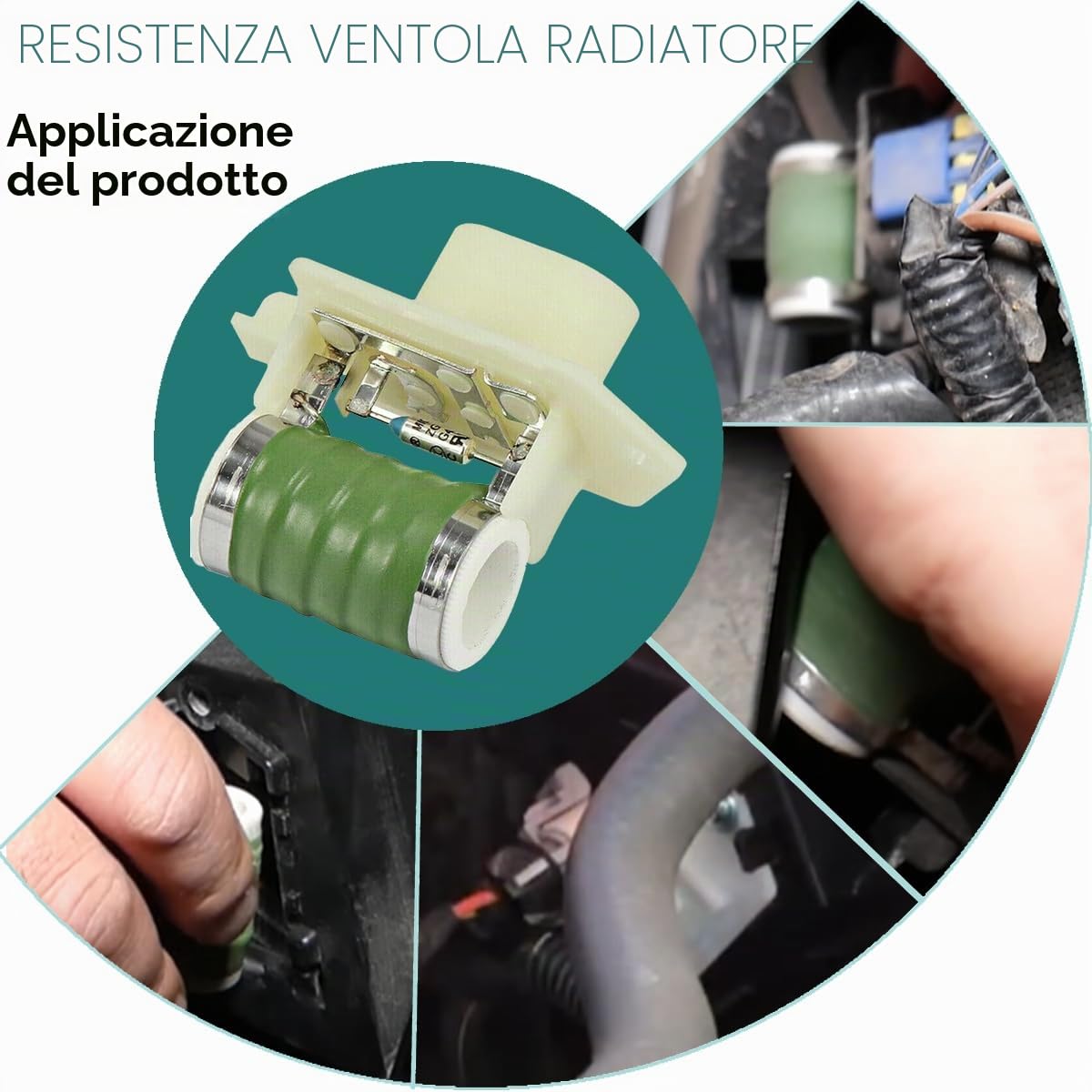 ZAMDOE 13256565 Resistenza Ventola di Raffreddamento radiatore Resistenza Motore soffiante riscaldatore per Vauxhall Corsa E dal 2015 al 2019 Nuovo per Vauxhall Adam Meriva 55703589 2 Pin con Nastro