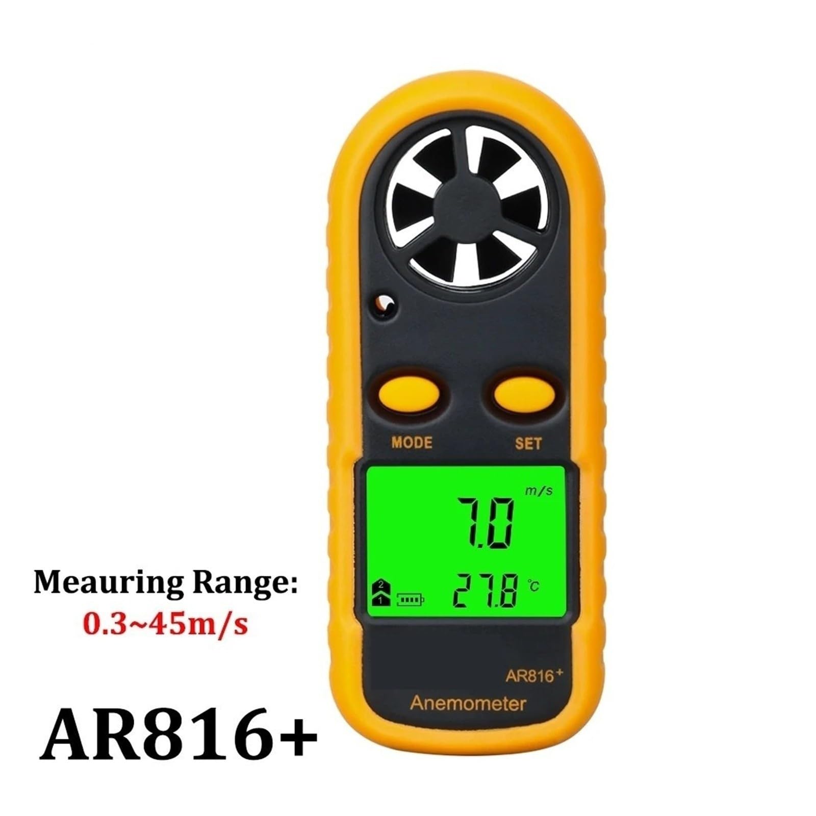 Mini Anémomètre Numérique 0-30 M/s, Compteur De Vitesse du Vent