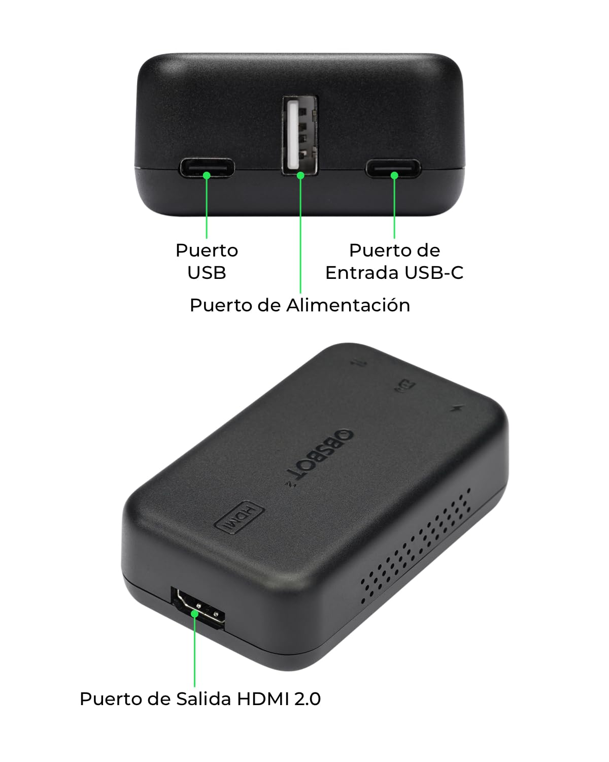OBSBOT Adaptador UVC a HDMI 2.0, para Tiny 2, Tiny 4K/1080P, Compatible con 4K/1080P, Cámaras Web UVC | UVC Webcams