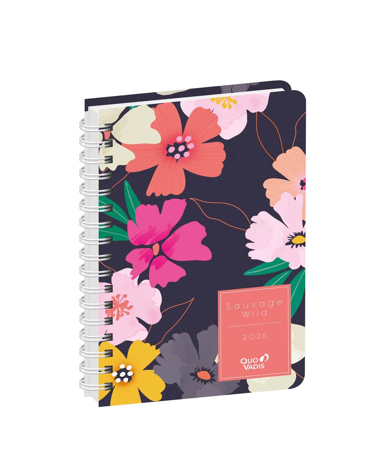 Quo Vadis - Diary - Spiral - 2026 - Business S - Weekly Planner - French - Daisy - 14 Months December-January - 10 x 15 cm - White Paper