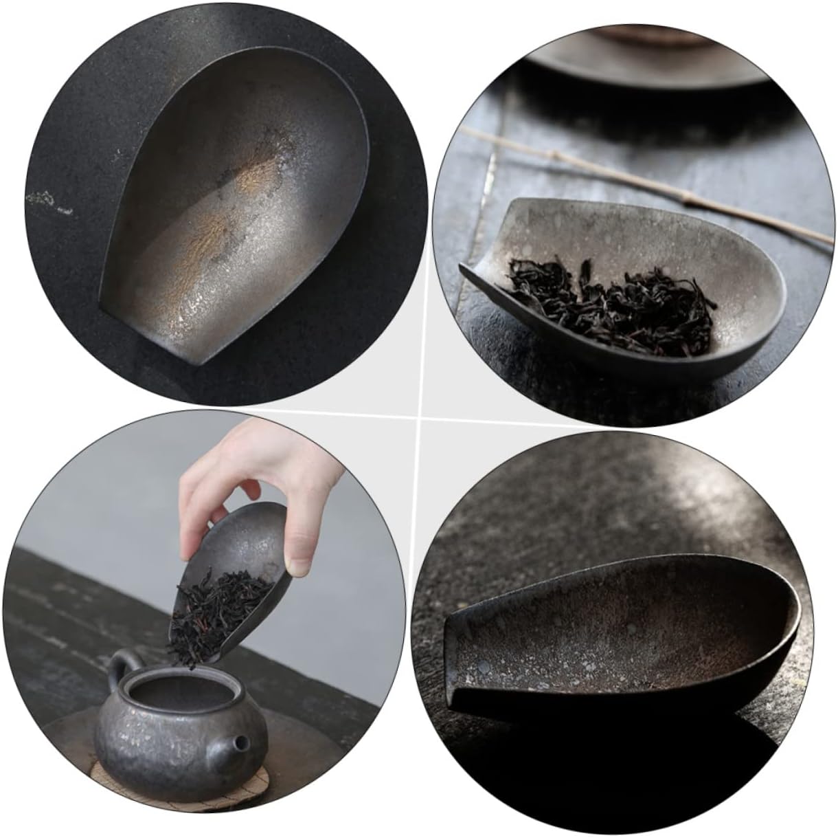 HEALLILY 1Pc Elegant Ceramic Tea Scoop Antique Design Tea Leaf Shovel Versatile Tea Spoon for Home for Tea Ceremony and Daily Use