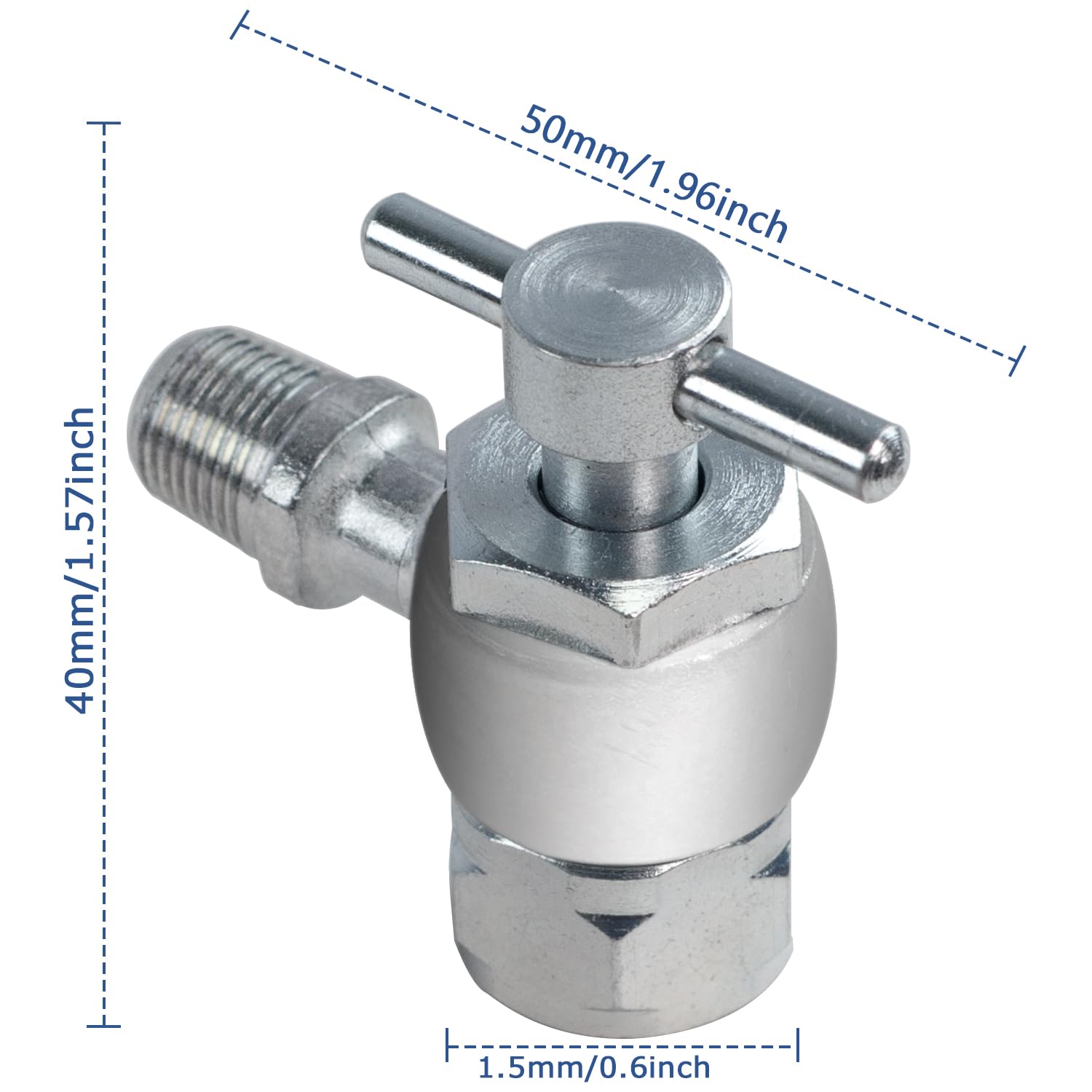 Nickel Plated Air Tank Schrader Valve - 1/8" NPT Replacement For Campbell Hausfeld Air Receiver Tanks