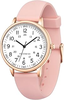 IBSO Women Watch for Nurse Easy to Read Dial Wristwatches Silicone Band Watches Second Hand and 24 Hour Nurse Watches