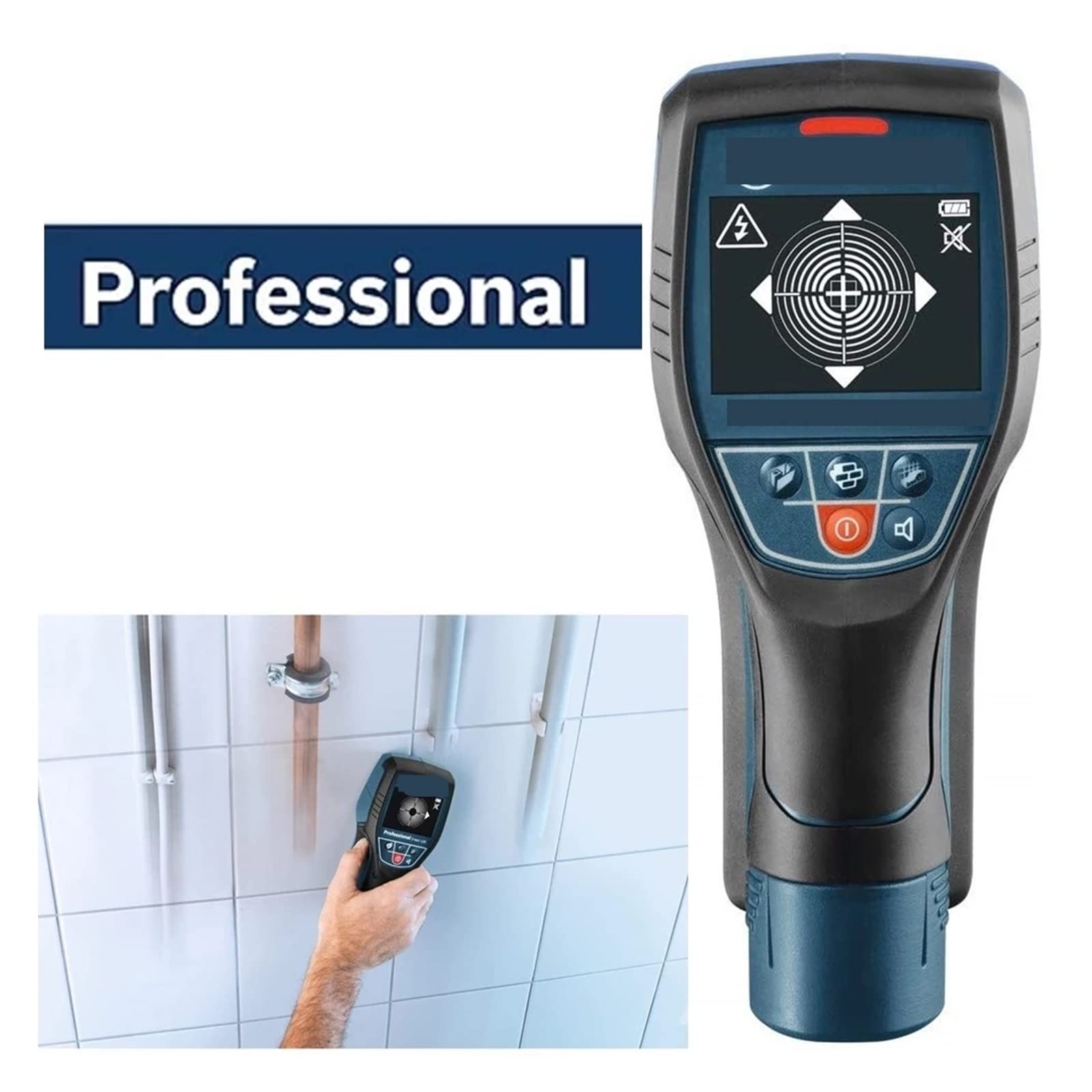 Detector de Pared, Escáner Profesional Digital Wall Floor Panel Detector Stud Finder Metal Madera Tubería De Agua Cable Eléctrico Alambre