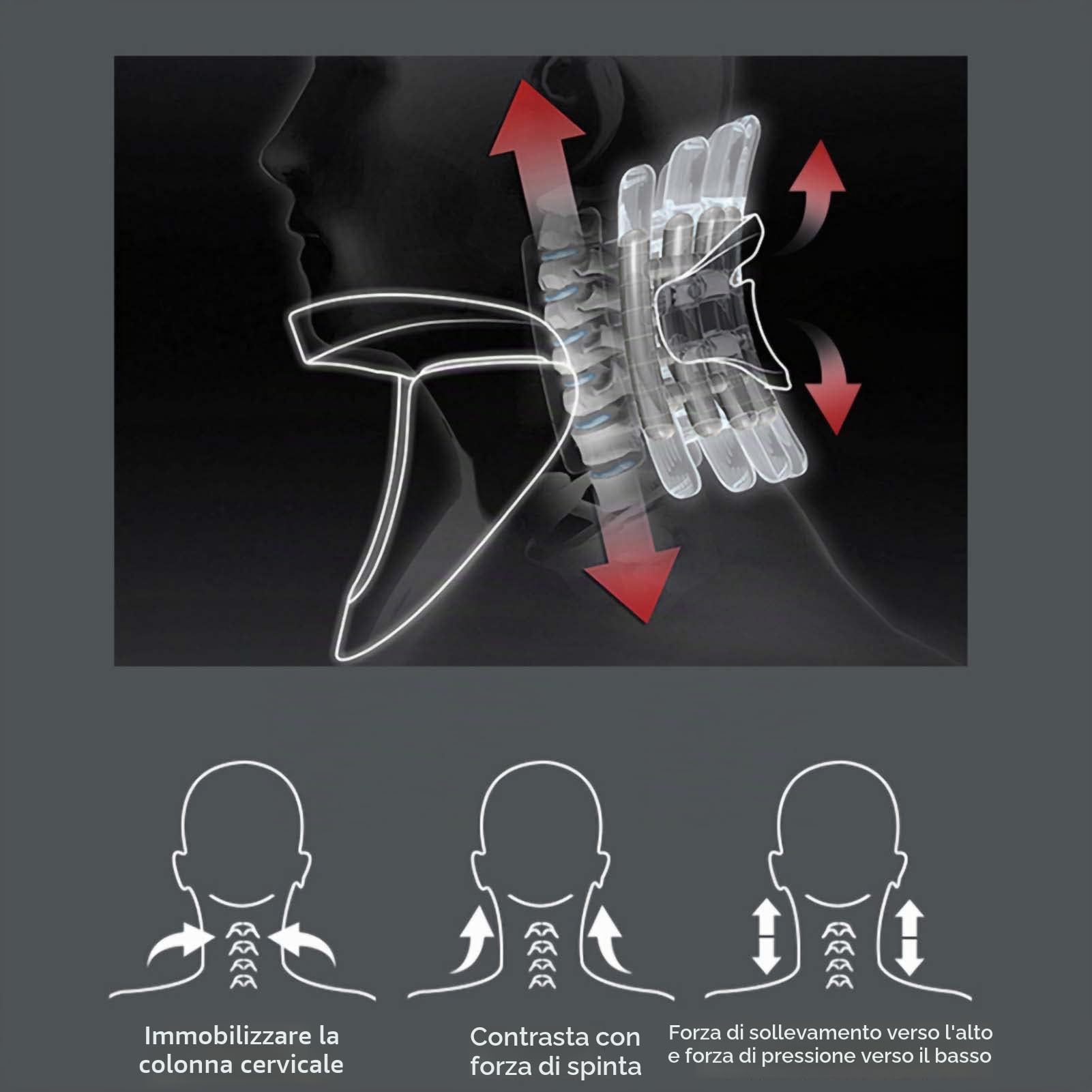 Collare Cervicale, Dispositivo di Trazione Cervicale Regolabile Neck Corrector Strumento per Recuperare la Cura del Collo del Collare Rivivere il Dolore al Collo