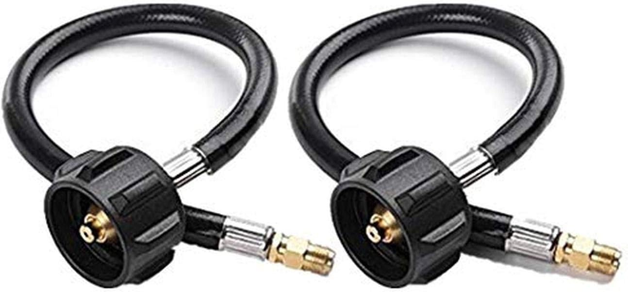 LJ&STORE KAS 1 Pair RV 12" QCC Pig Tail LP Propane Gas Line Hose Tank Connector Trailer 1/4
