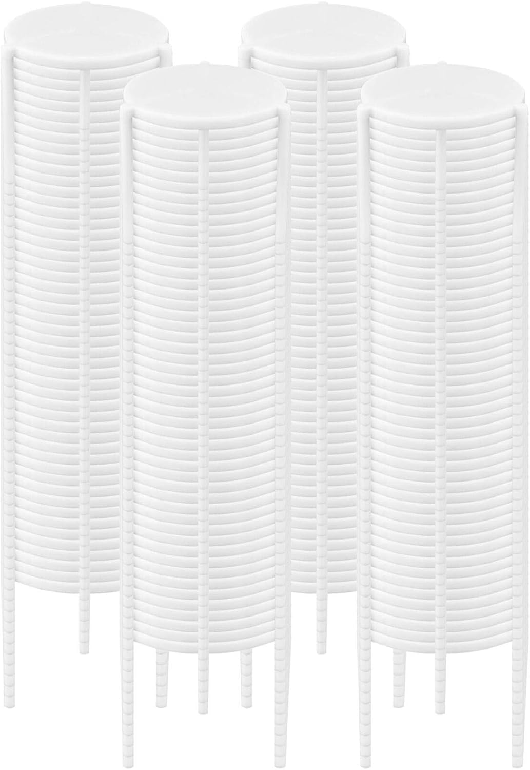 Bits N Things (1000 Pack) Pizza Saver Stand, White Plastic Stack