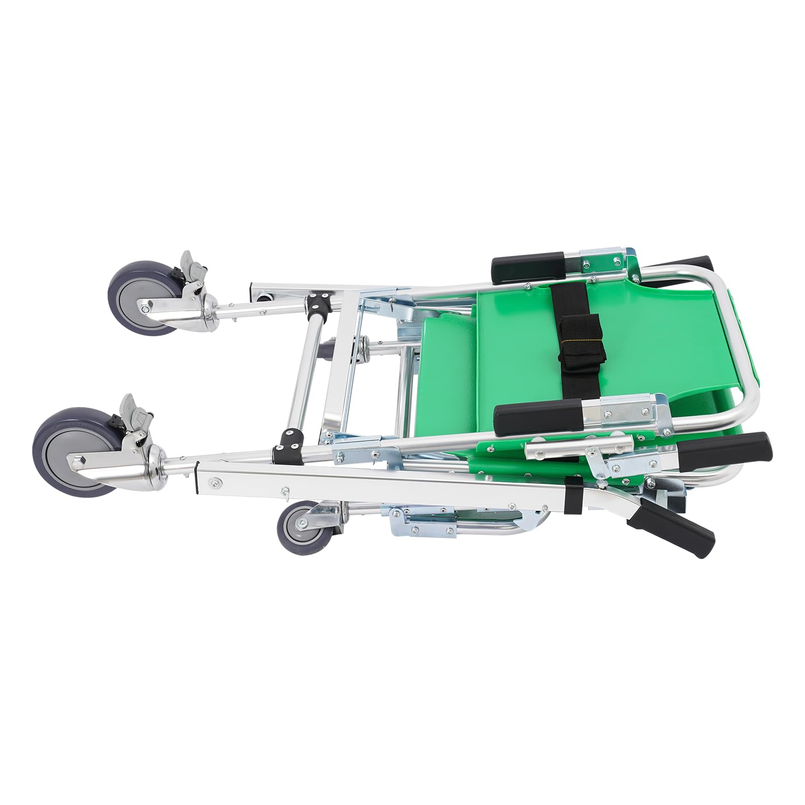 Sollevamento per scale pieghevole, portata 350 lbs, sedia a rotelle pieghevole in alluminio con 4 ruote, maniglie regolabili, per soccorso, trasporto pazienti, anziani e disabili