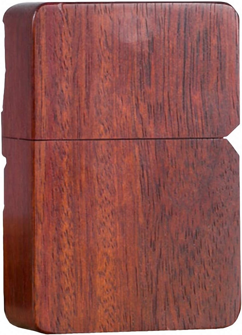 Natural Huanghuali Rosewood Carving Lighter Outer Casing for Zippo Module (Dragon &Phoenix Play Ball)