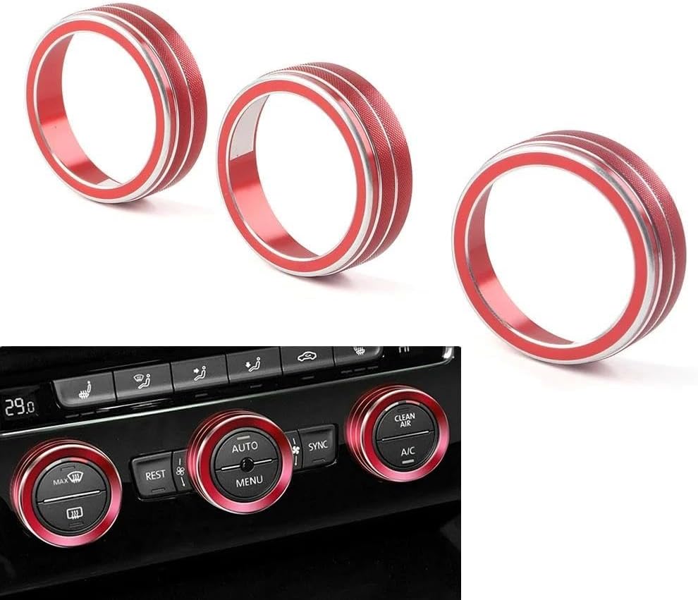 for for Golf for Jetta for Tiguan for Passat for Atlas for T-ROC for Variant Sharan A/C Climate Control Ring Knob Air Conditioning Knob