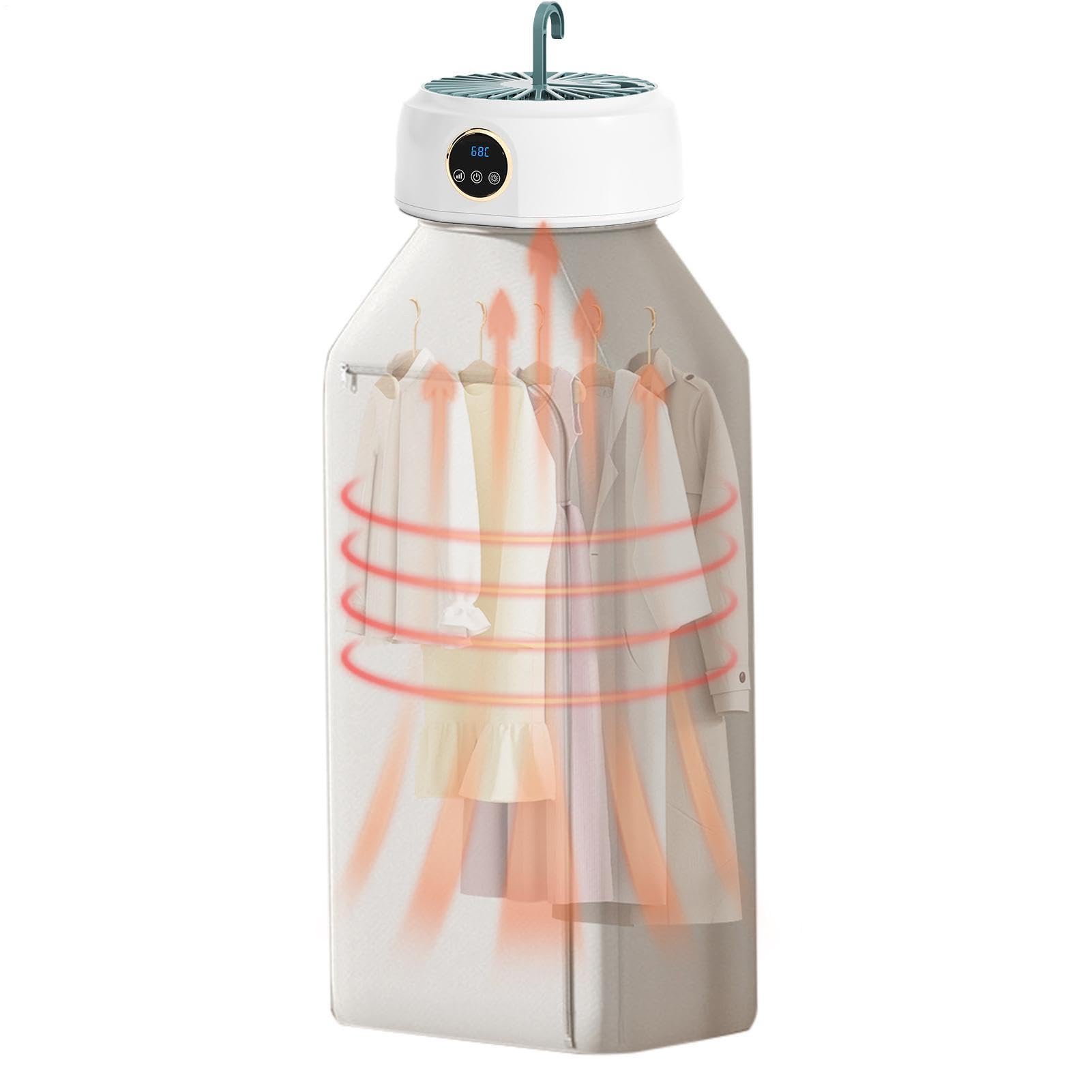Portable Dryer Machine, 600W Compact Dryer, No Drill, Easy To Use, Portable for Dried Clothes Indoors