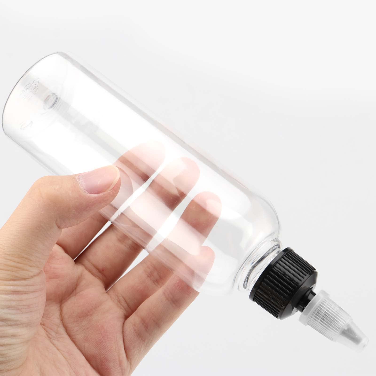 JAPCHET Lot de 50 flacons presseurs vides en plastique de 150 ml avec bouchon à visser, flacons souples transparents pour condiments pour huile, ketchup, moutarde, sauces, vinaigrette, art, travaux
