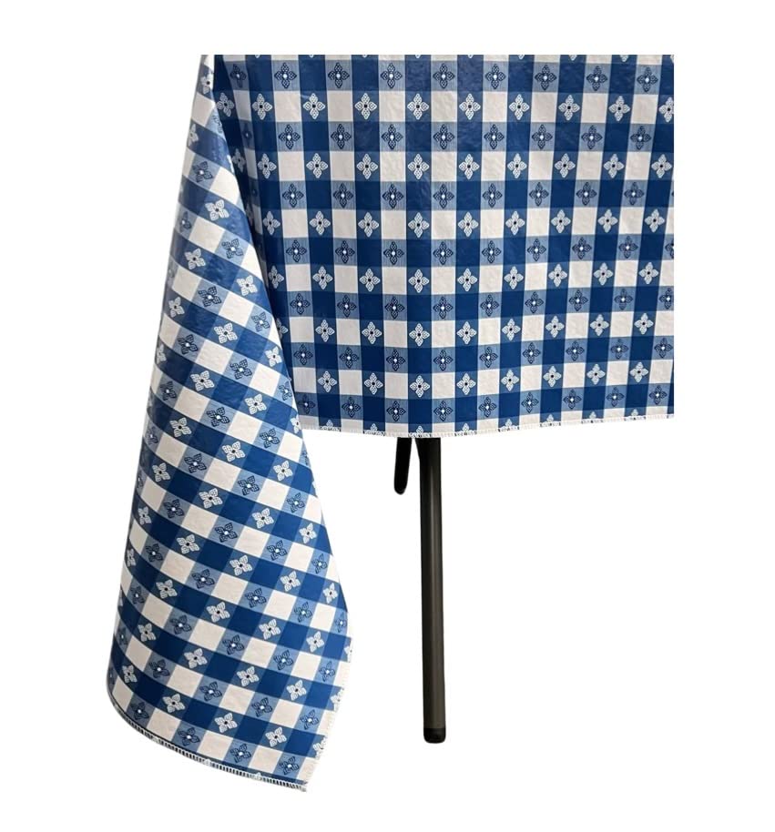 Blue Hill, 52"x90"; Classic Blue Tavern Check, Flannel Backe