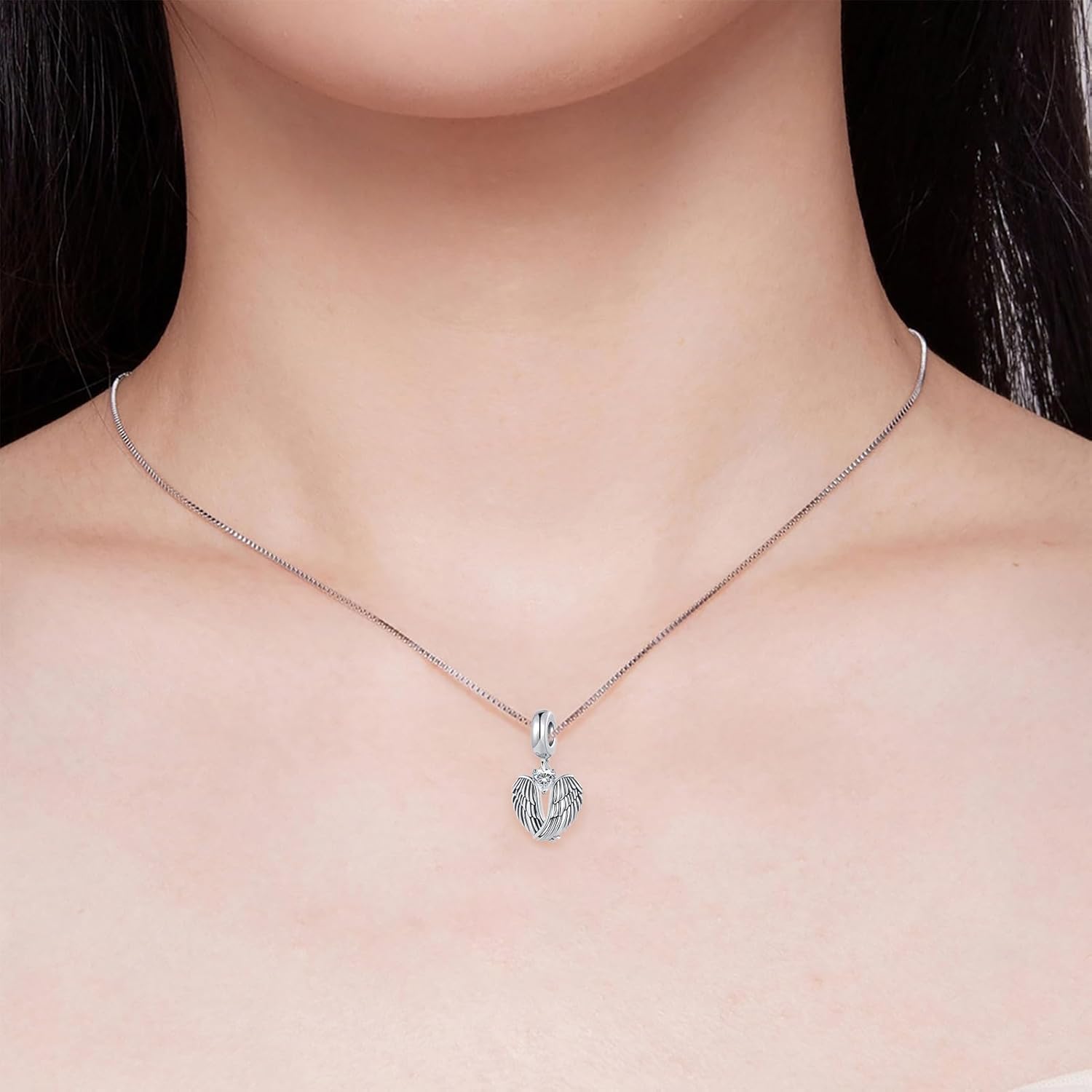 Guardian Angel Wings Charm 12 Heart Birthstone Bead Compatible With Pandora Bracelet Women Present - Image 4